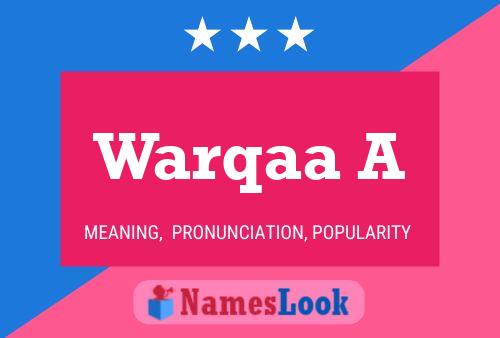 Warqaa A Name Poster