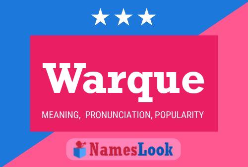 Warque Name Poster