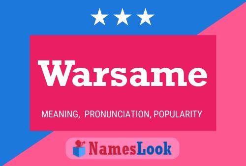 Warsame Name Poster