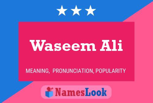 Waseem Ali Name Poster