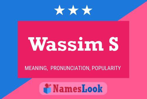 Wassim S Name Poster