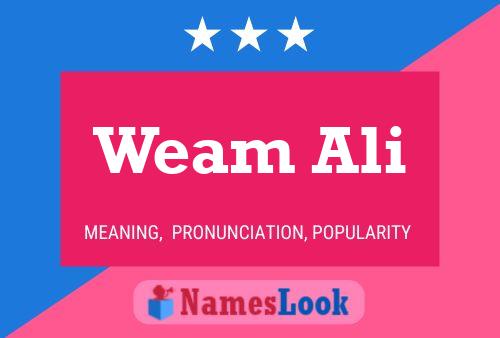 Weam Ali Name Poster