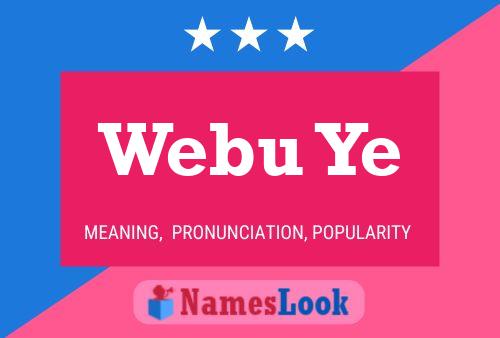 Webu Ye Name Poster