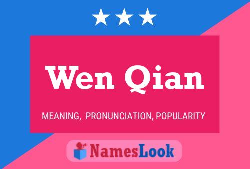 Wen Qian Name Poster