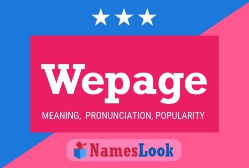 Wepage Name Poster