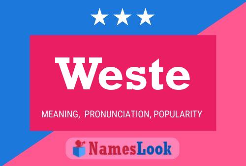 Weste Name Poster