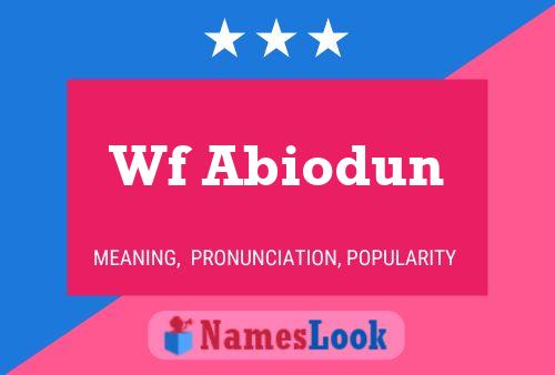 Wf Abiodun Name Poster