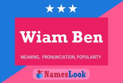 Wiam Ben Name Poster