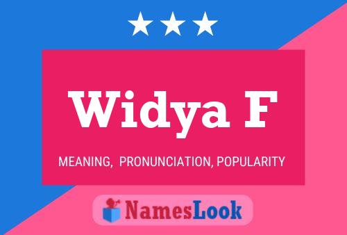 Widya F Name Poster