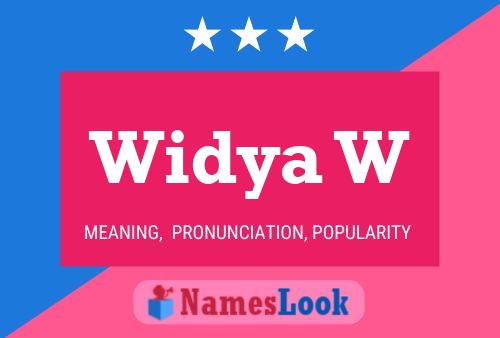 Widya W Name Poster