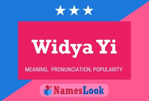 Widya Yi Name Poster