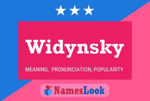 Widynsky Name Poster