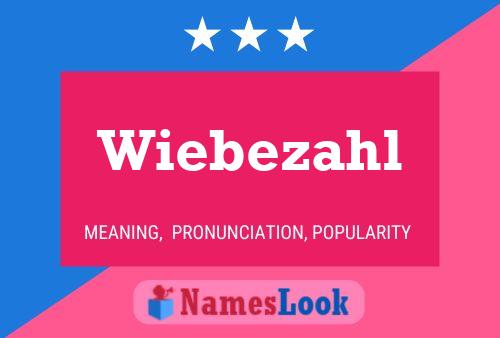 Wiebezahl Name Poster