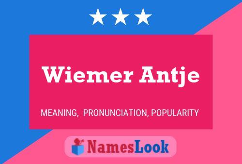 Wiemer Antje Name Poster