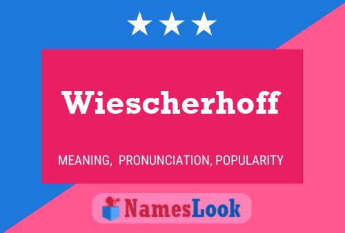 Wiescherhoff Name Poster