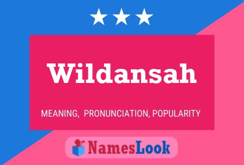 Wildansah Name Poster