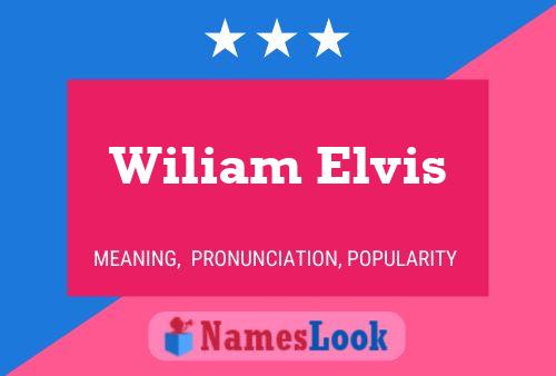 Wiliam Elvis Name Poster