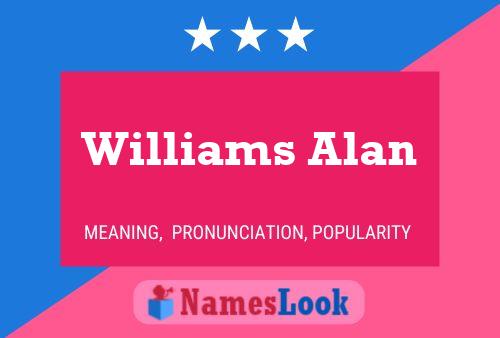 Williams Alan Name Poster