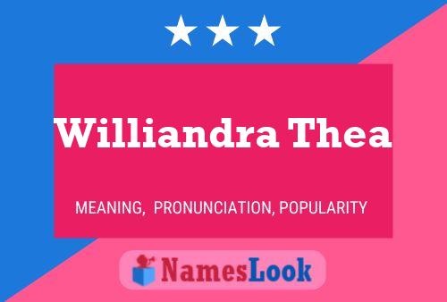 Williandra Thea Name Poster