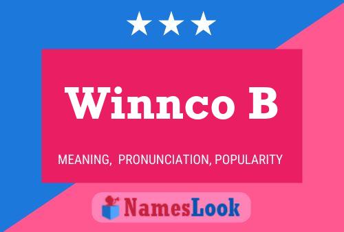 Winnco B Name Poster