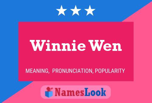 Winnie Wen Name Poster