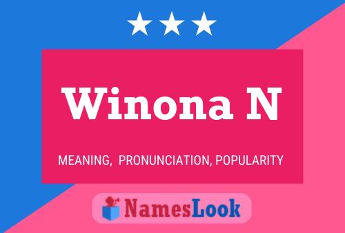 Winona N Name Poster