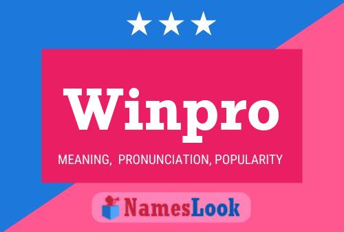 Winpro Name Poster