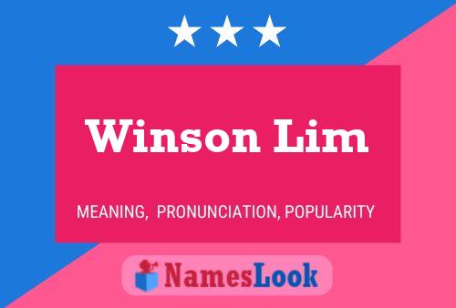 Winson Lim Name Poster