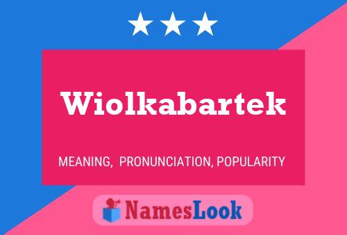 Wiolkabartek Name Poster