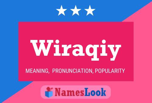 Wiraqiy Name Poster