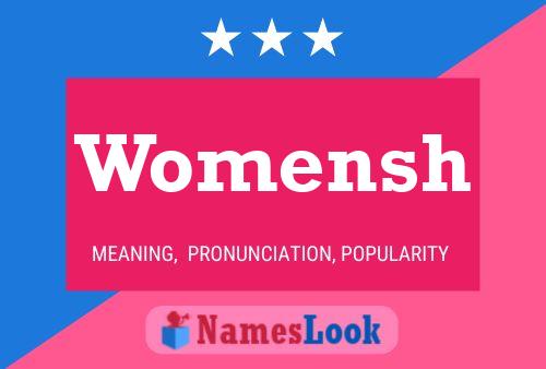 Womensh Name Poster