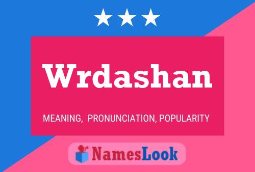 Wrdashan Name Poster