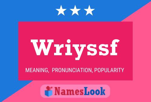 Wriyssf Name Poster