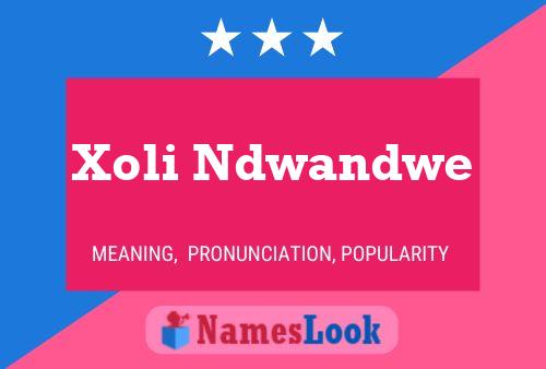 Xoli Ndwandwe Name Poster