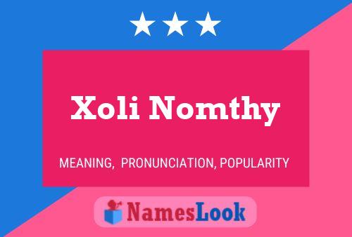 Xoli Nomthy Name Poster