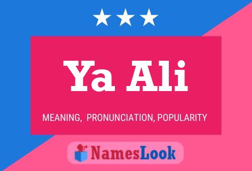 Ya Ali Name Poster