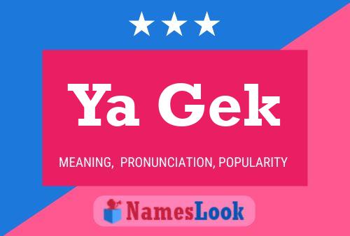 Ya Gek Name Poster