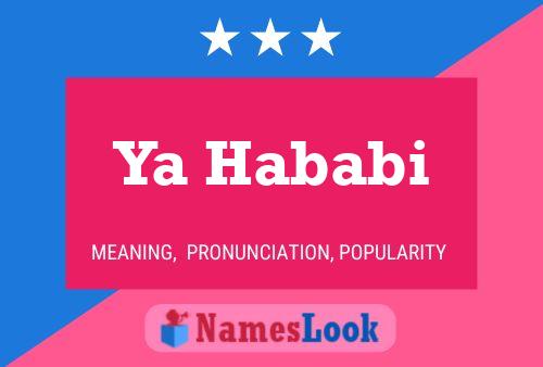 Ya Hababi Name Poster