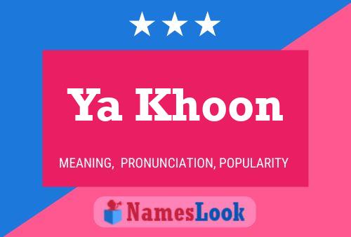 Ya Khoon Name Poster