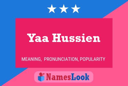 Yaa Hussien Name Poster