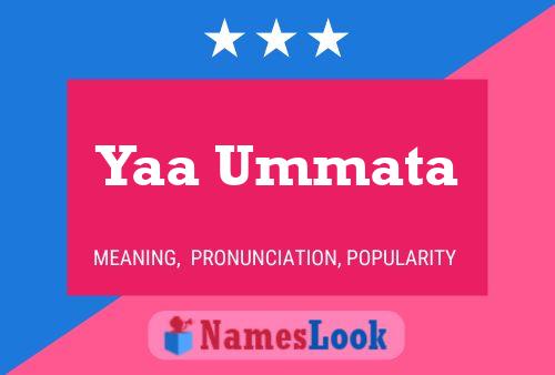 Yaa Ummata Name Poster