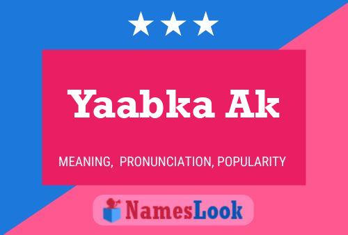 Yaabka Ak Name Poster