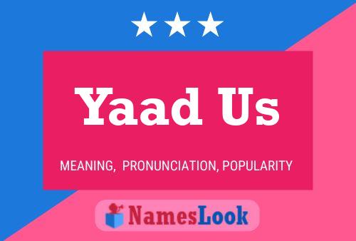 Yaad Us Name Poster