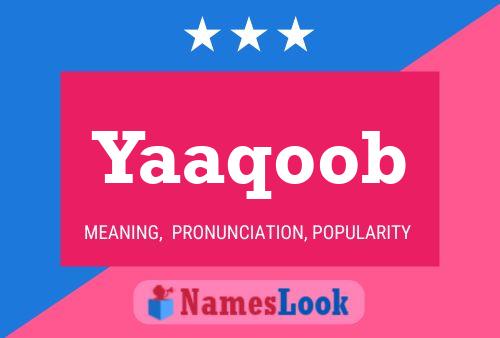 Yaaqoob Name Poster