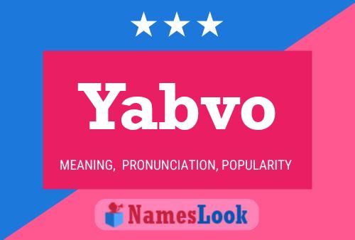 Yabvo Name Poster