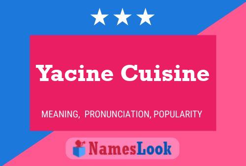 Yacine Cuisine Name Poster