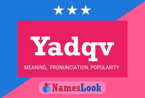 Yadqv Name Poster