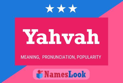 Yahvah Name Poster