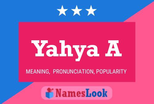 Yahya A Name Poster