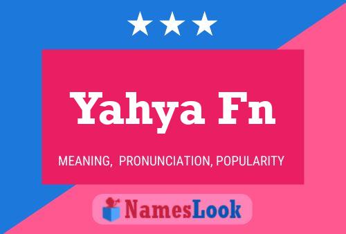 Yahya Fn Name Poster